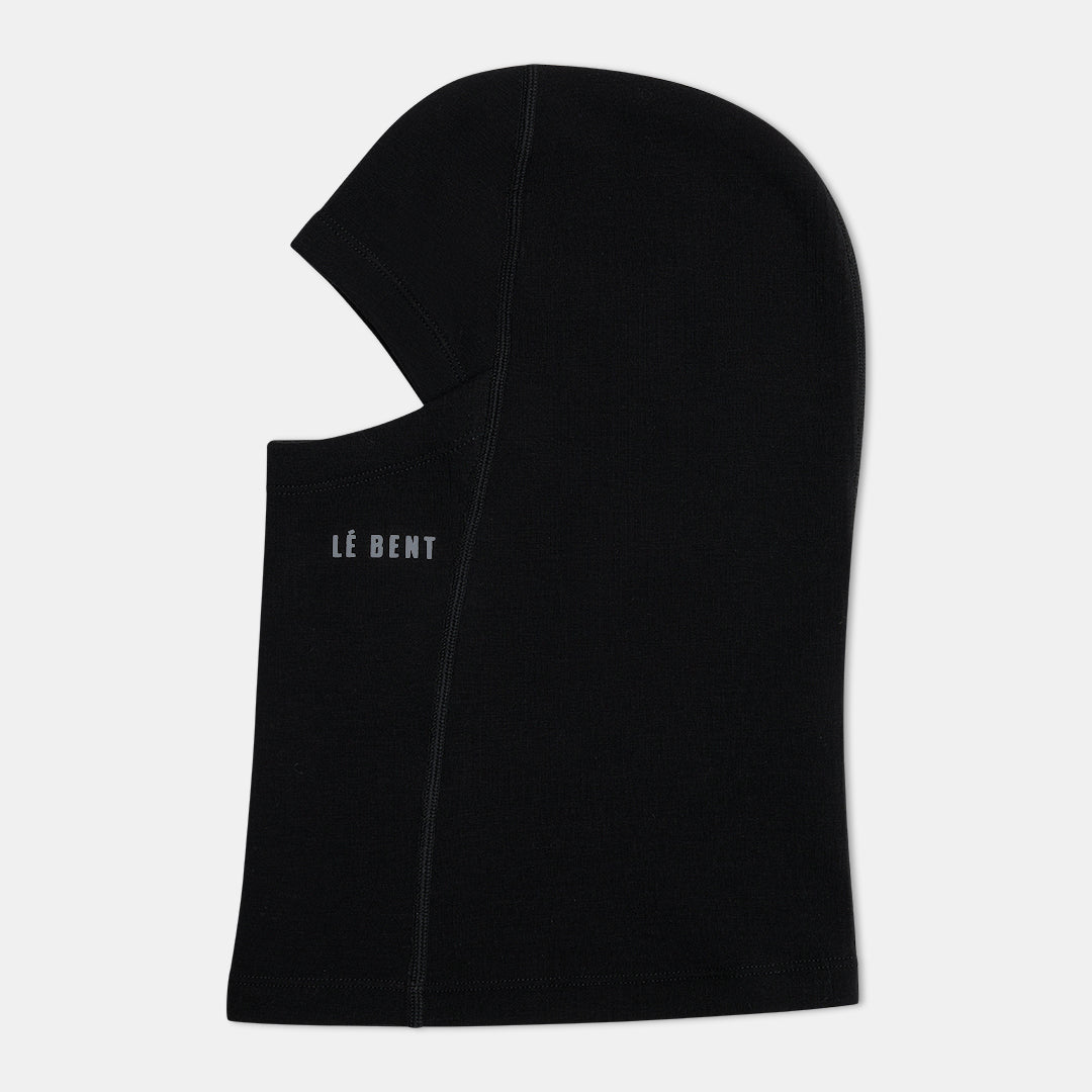 Heavyweight Grid Fleece Merino Balaclava – Black