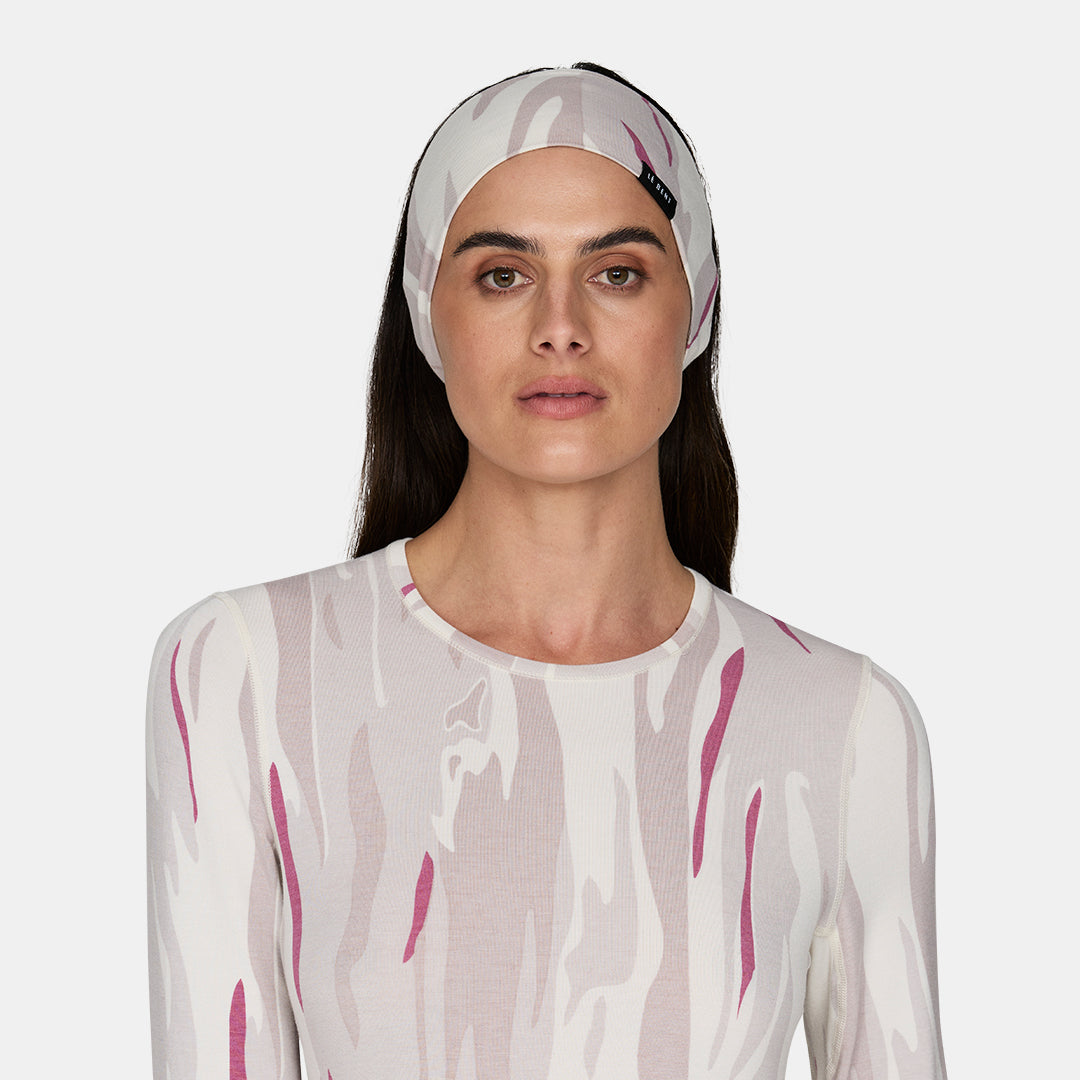 Midweight Merino Headband – Pearl Snow Gum