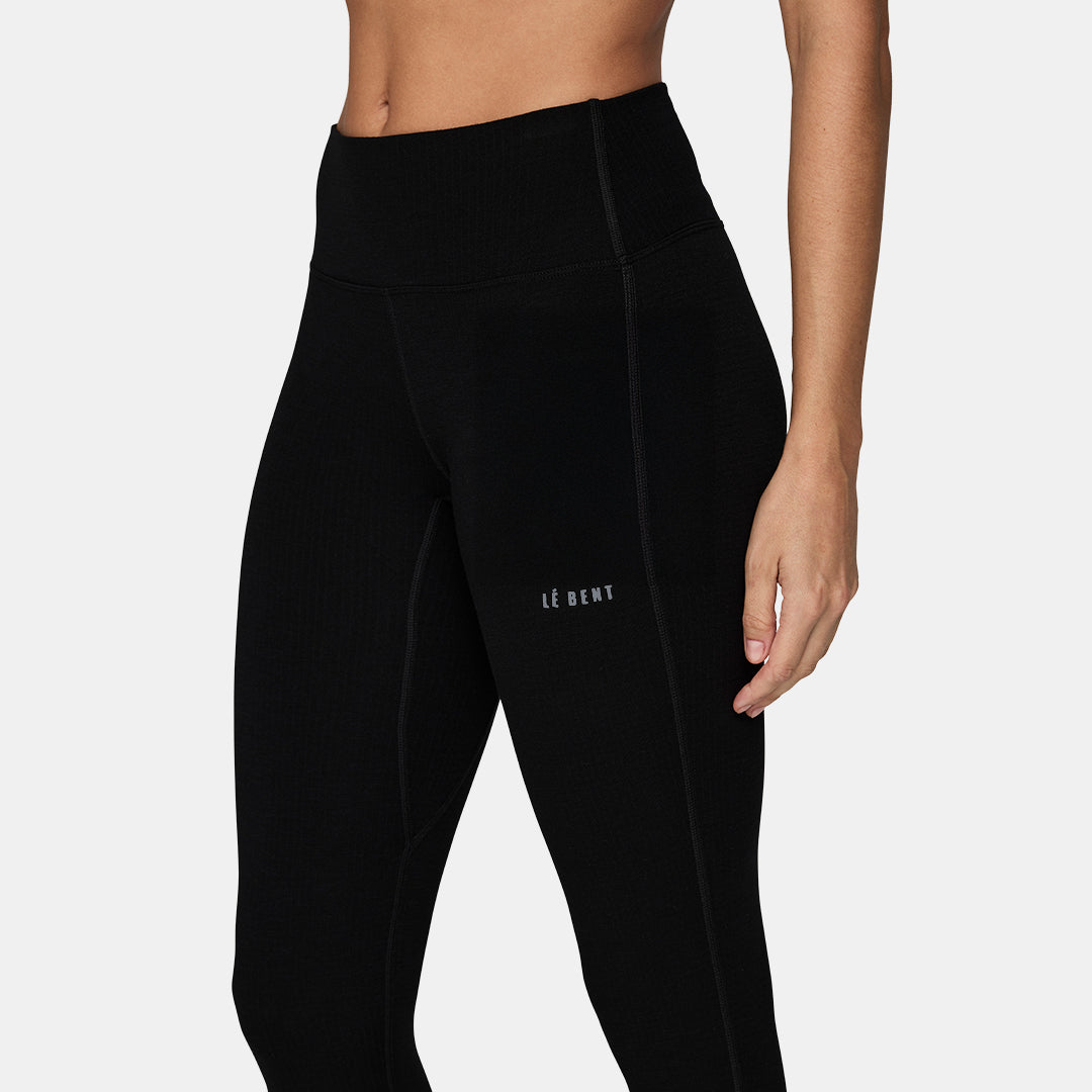 Womens Merino Heavyweight Grid Fleece Base Layer Bottom