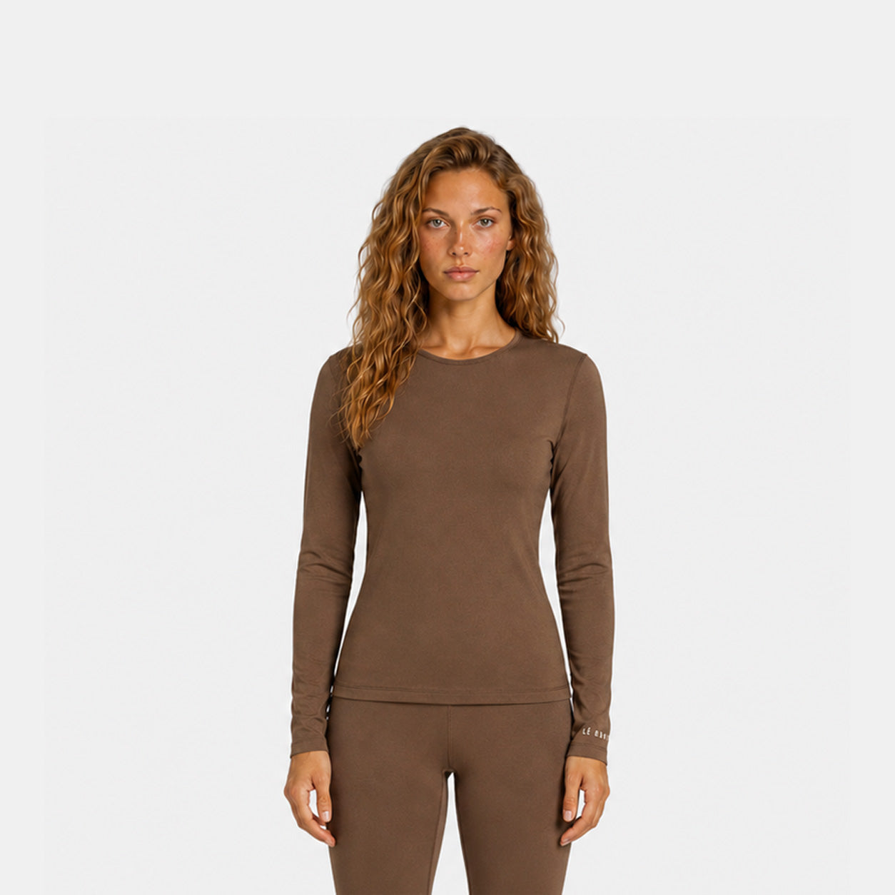 Womens Merino Heavyweight Grid Fleece Base Layer Crew
