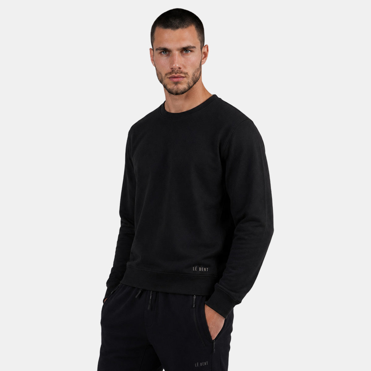 Mens Merino Heavyweight Grid Fleece Sweater