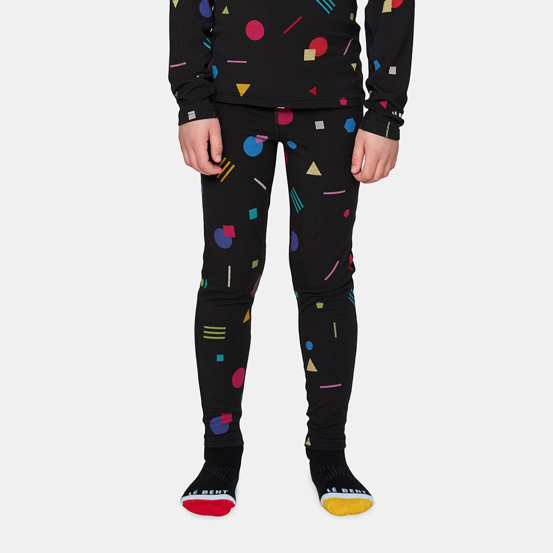 Kids Merino Confetti Midweight Base Layer Bottom