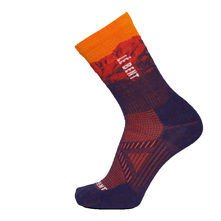 Mickey Graglia Pro Series Zero Cushion Merino 3/4 Crew Sock – Iris