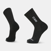 Targeted Cushion Merino Logo 3/4 Crew Ribbed Sock – Black