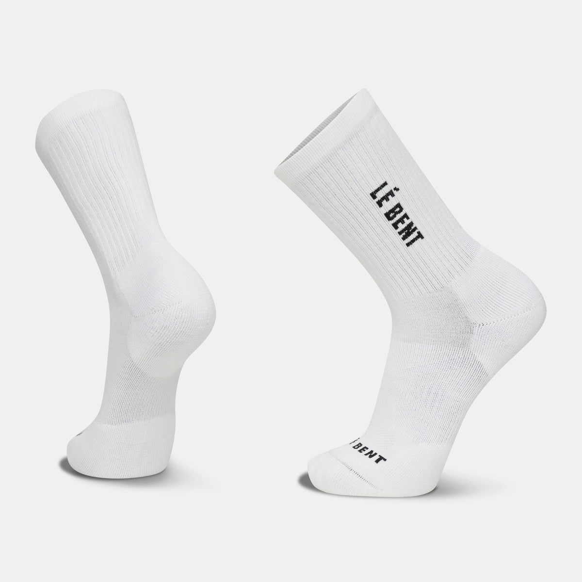 Targeted Cushion Merino Logo 3/4 Crew Ribbed Sock – White