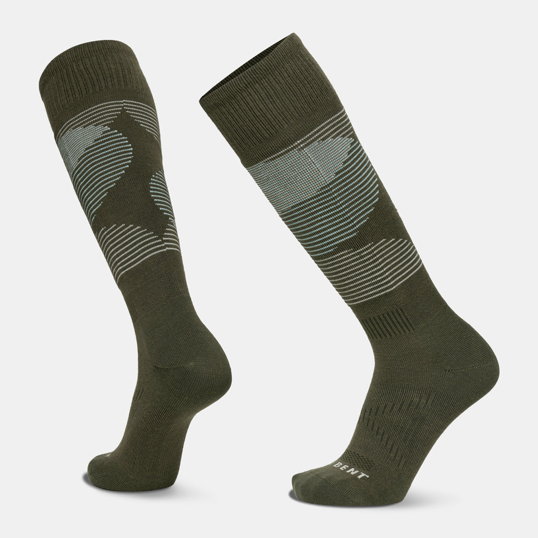 Targeted Cushion Merino Shred Snow Sock – Dark Eucalypt