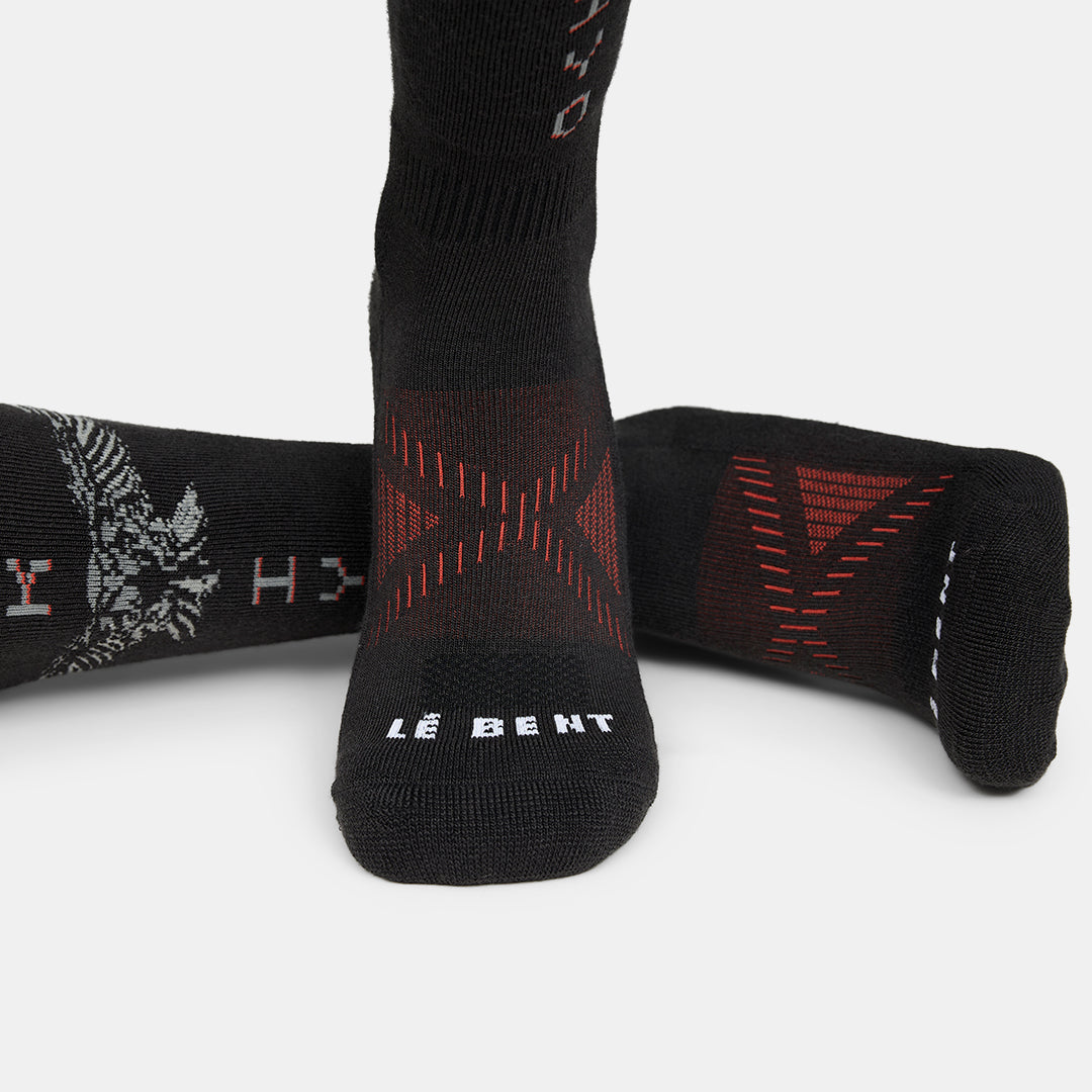 Kai Jones Pro Series Light Cushion Merino Snow Sock – Black