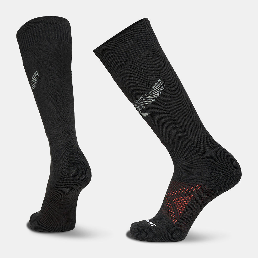 Kai Jones Pro Series Light Cushion Merino Snow Sock – Black