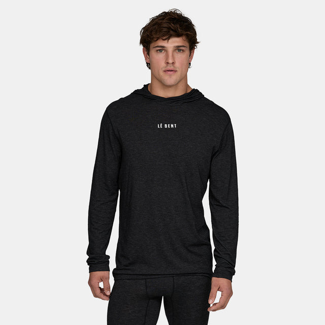 Mens Featherweight Hooded LS Crew