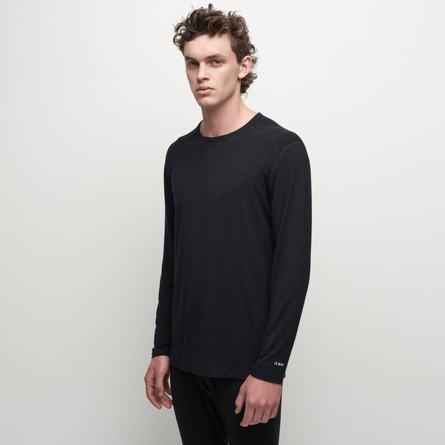 Mens Core 200 Crew - Black